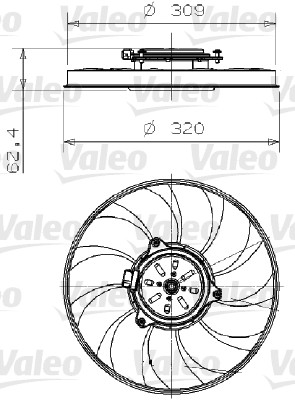 Tuuletin (moottorijäähdytys) VALEO 696002