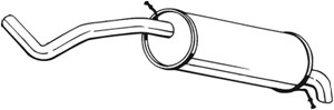 Takaäänenvaimentaja, SEAT IBIZA III, IBIZA IV, IBIZA SC IV, SKODA FABIA I, FABIA II, FABIA Sedan I, VW POLO, 6Q6253609, 6Q6253609A, 6Q62