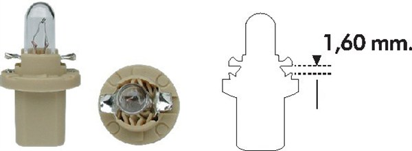 Polttimo, mittariston valo MAGNETI MARELLI 002052800000