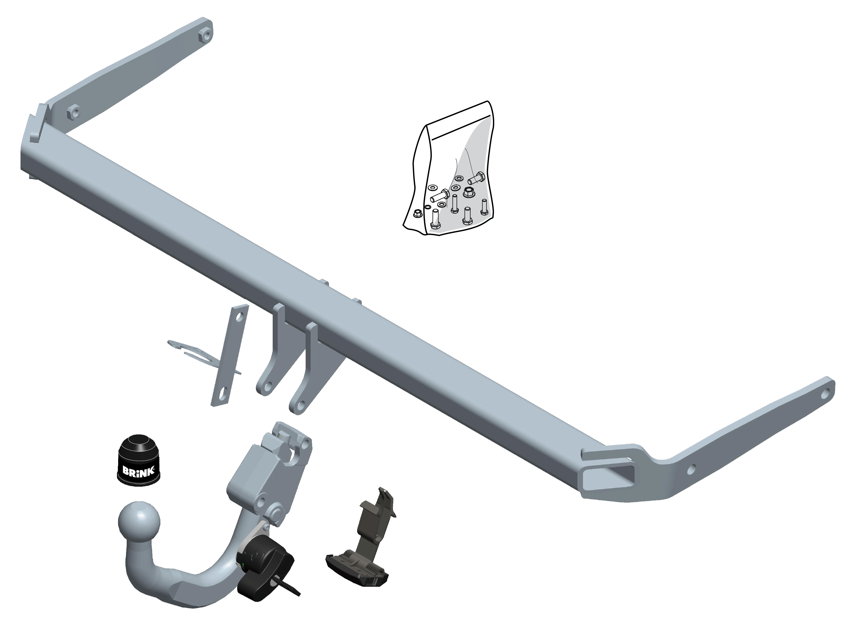 Vetokoukku BRINK 570900 Audi A3 Sportback, Seat Leon, Leon SC '12-16