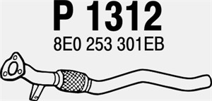 Pakoputki, Edessä, AUDI A4 B7, A4 B7 Avant, 8E0253301EB