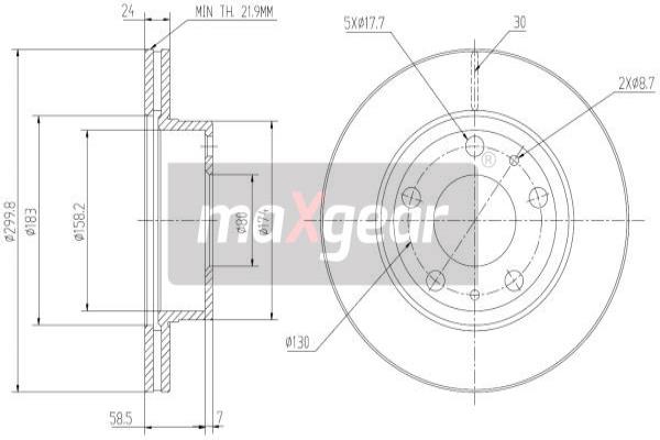 Jarrulevy MAXGEAR 19-0799