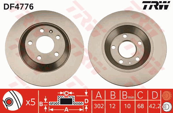Jarrulevy TRW DF4776