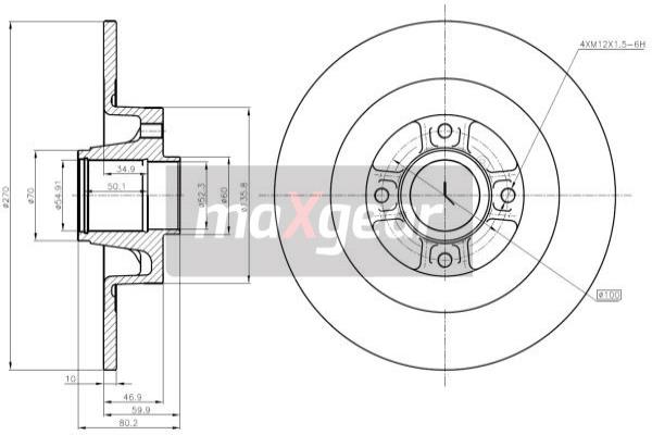 Jarrulevy MAXGEAR 19-1279