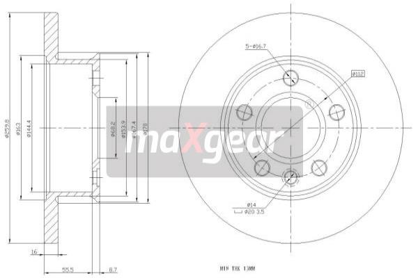 Jarrulevy MAXGEAR 19-0983