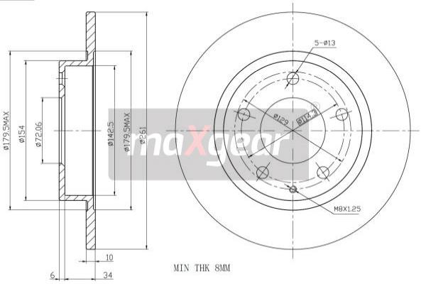 Jarrulevy MAXGEAR 19-0717