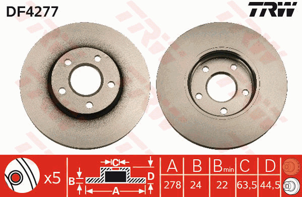 Jarrulevy TRW DF4277