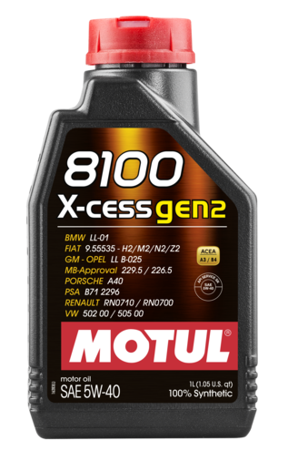 Moottoriöljy MOTUL 8100 X-CESS GEN2 5W40 1L