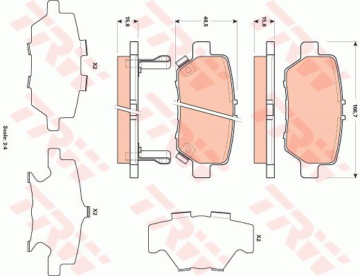 Jarrupalasarja, levyjarru TRW GDB3512
