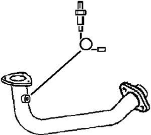 Pakoputki, Edessä, MAZDA 626 V, 626 Hatchback V, 626 Station Wagon V, FS89-40-500B