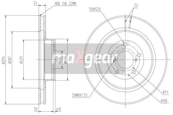 Jarrulevy MAXGEAR 19-1255