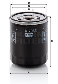 Öljynsuodatin MANN-FILTER W 7063