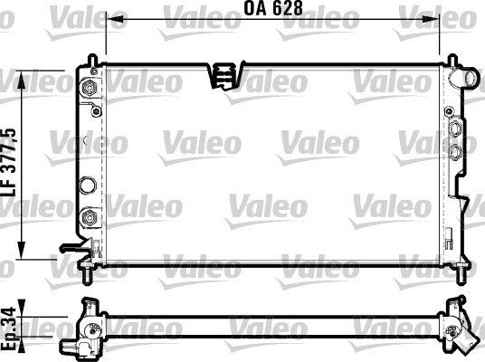 Jäähdytin,moottorin jäähdytys VALEO 731847