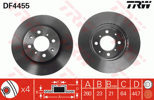 Jarrulevy TRW DF4455
