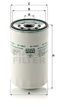 Öljynsuodatin MANN-FILTER W 1160/2