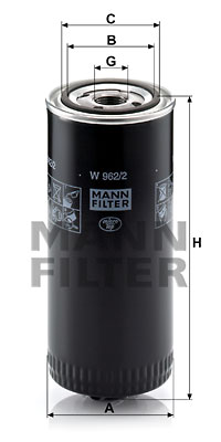 Öljynsuodatin MANN-FILTER W 962/2