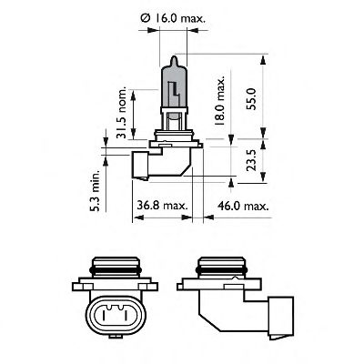 Kaukovalopolttimo PHILIPS 9005WHVB1