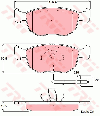 Jarrupalasarja, levyjarru TRW GDB1213