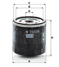 Öljynsuodatin MANN-FILTER W 713/36