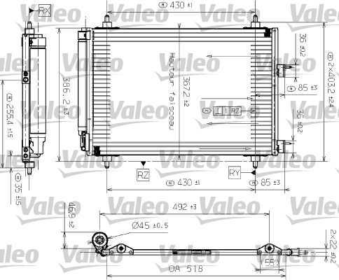 Lauhdutin, ilmastointilaite VALEO 817524