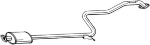 Keskiäänenvaimentaja, NISSAN PRIMERA, PRIMERA Hatchback, PRIMERA Traveller, 203003J500, 203003J500KE, 203007J800, 203007J800KE