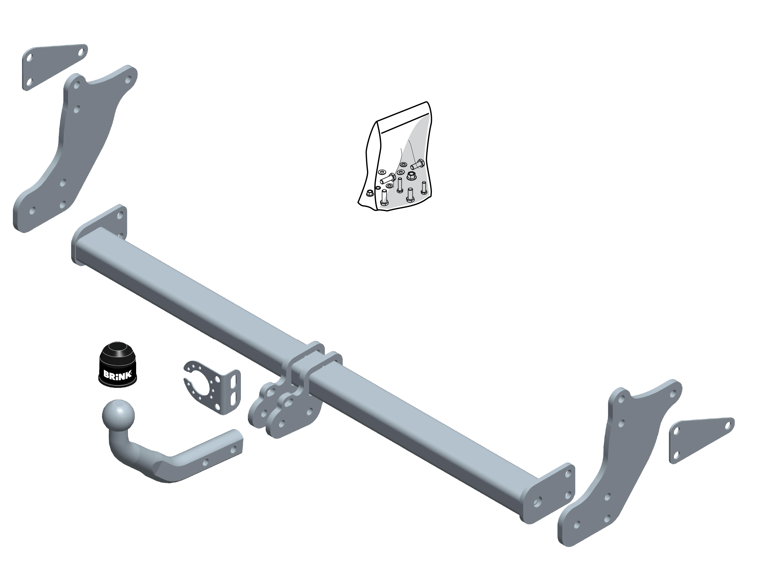 Vetokoukku BRINK 595400 MB V-Class, Vito W447