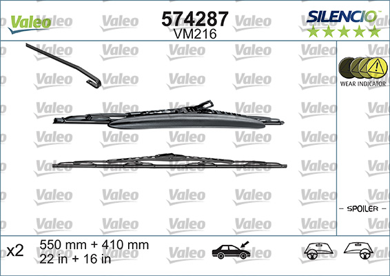 Pyyhkijänsulka VALEO 574287