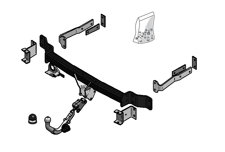 Vetokoukku BRINK 439400 MB E-Class S211