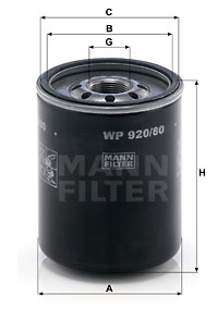 Öljynsuodatin MANN-FILTER WP 920/80