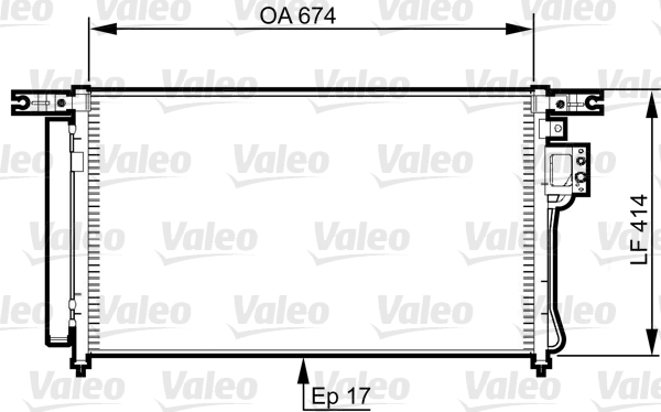 Lauhdutin, ilmastointilaite VALEO 814353