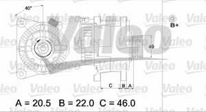 Laturi, CITROËN C2, C2 ENTERPRISE, C3 I, C3 Pluriel, PEUGEOT 1007, 307, 307 Break, 307 SW, 5702A4, 5702-A4, 57056E, 5705-6E, 57058E, 570