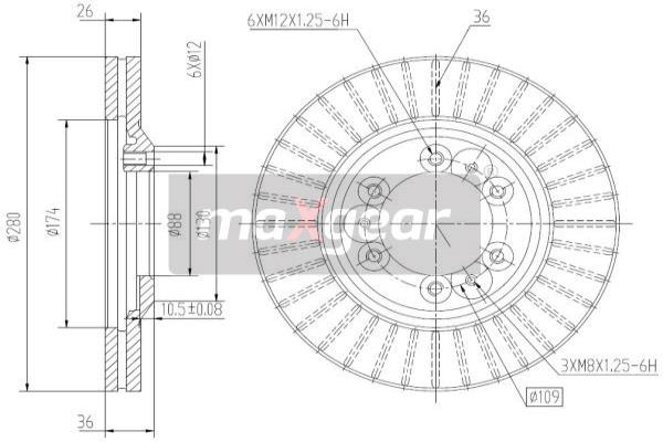 Jarrulevy MAXGEAR 19-2649