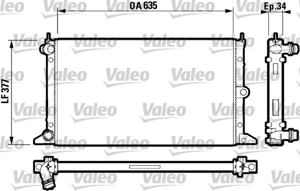 Jäähdytin,moottorin jäähdytys VALEO 732790