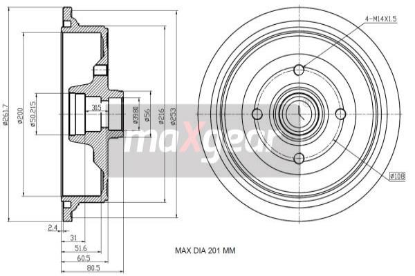 Jarrurumpu MAXGEAR 19-1348