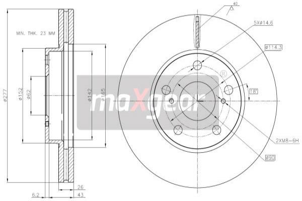 Jarrulevy MAXGEAR 19-3216