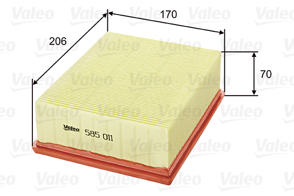 Ilmansuodatin VALEO 585011