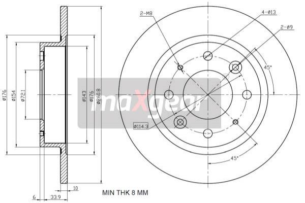 Jarrulevy MAXGEAR 19-1209