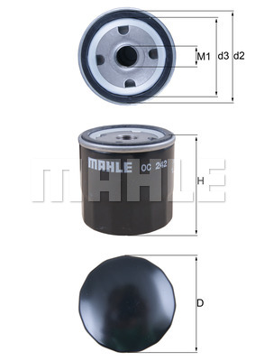 Öljynsuodatin MAHLE ORIGINAL OC 242