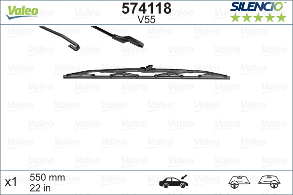 Pyyhkijänsulka VALEO 574118