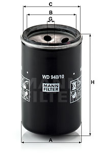 Öljynsuodatin MANN-FILTER WD 940/10