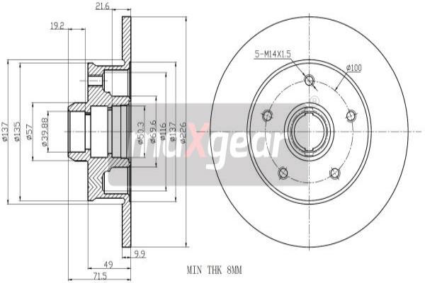Jarrulevy MAXGEAR 19-0977