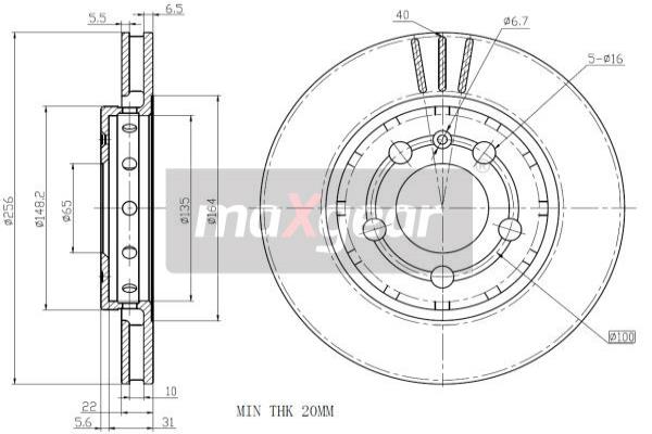 Jarrulevy MAXGEAR 19-1027