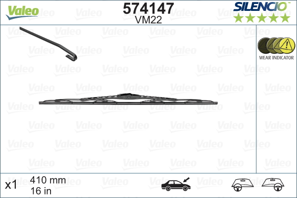 Pyyhkijänsulka VALEO 574147