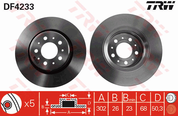Jarrulevy TRW DF4233