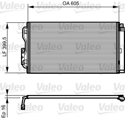 Lauhdutin, ilmastointilaite VALEO 814191