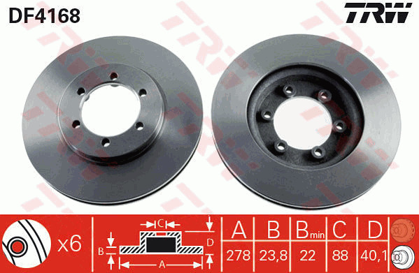 Jarrulevy TRW DF4168