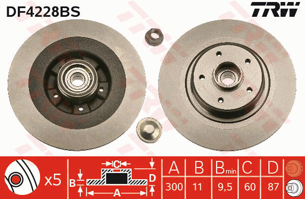 Jarrulevy TRW DF4228BS