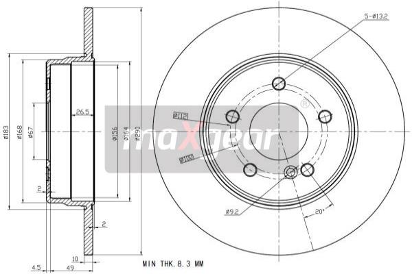 Jarrulevy MAXGEAR 19-0727