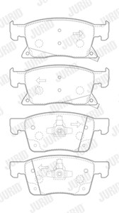 Jarrupalasarja, levyjarru, Etuakseli, OPEL ASTRA K, ASTRA K Skåp/halvkombi, ASTRA K Sports Tourer, VAUXHALL ASTRA Mk VII, 13478301