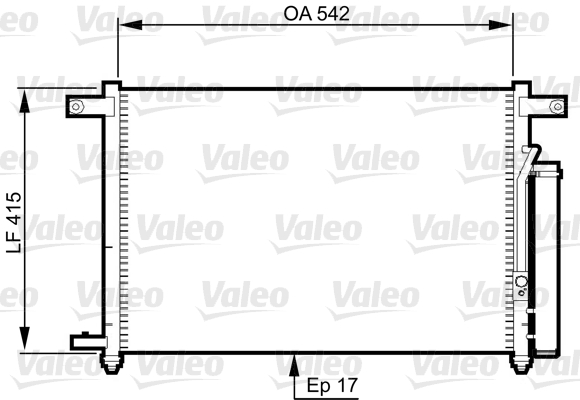 Lauhdutin, ilmastointilaite VALEO 814344